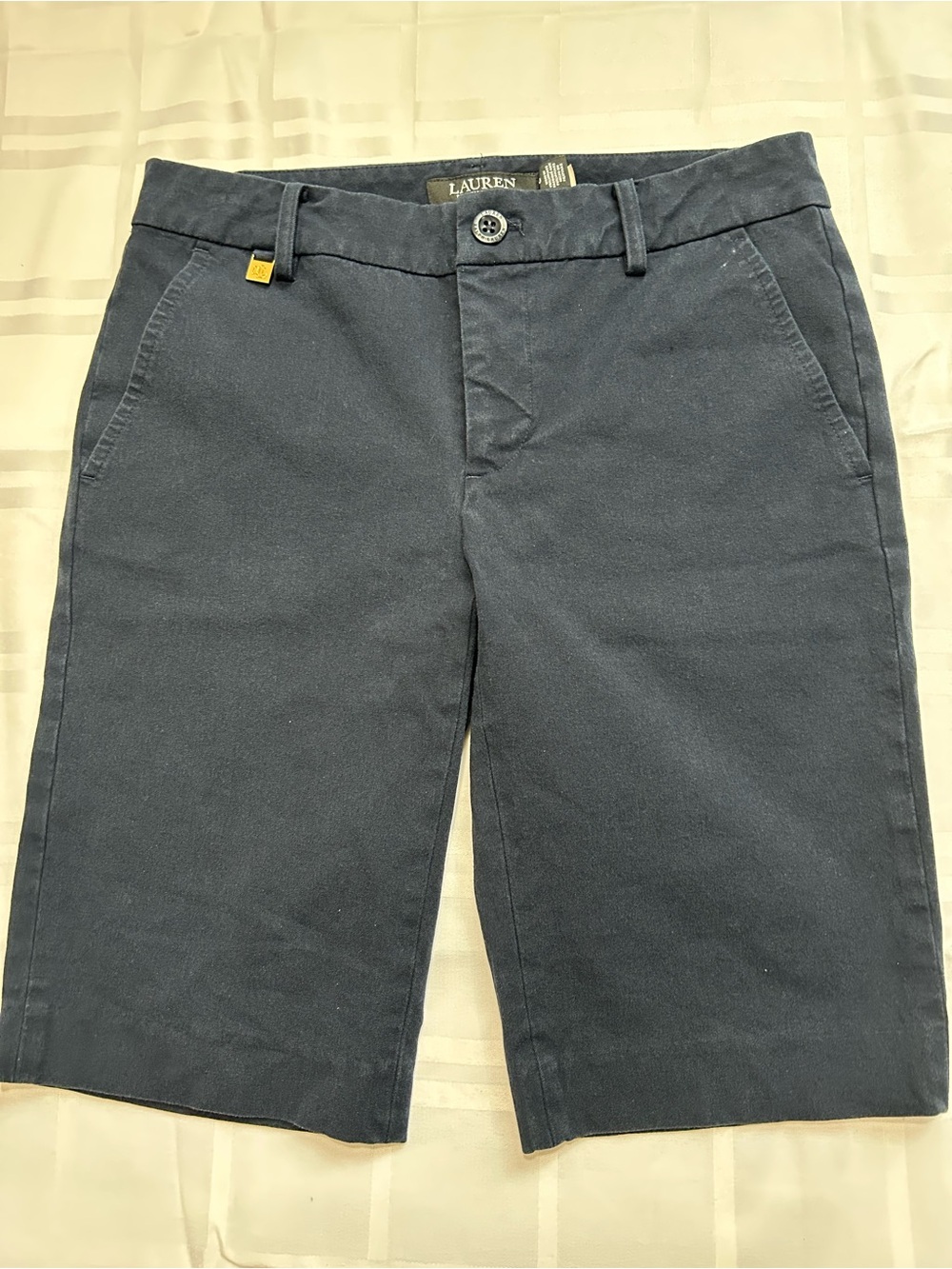 Lauren Ralph Lauren Navy Flat-Front Women’s Shorts